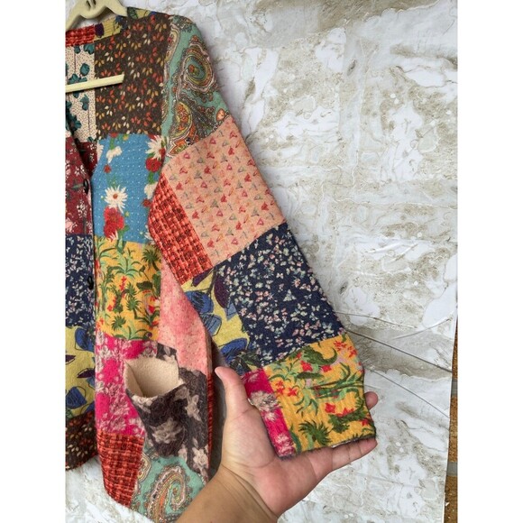 Hippie Dippie Patchwork Cardigan Sweater size medium - Picture 8 of 12